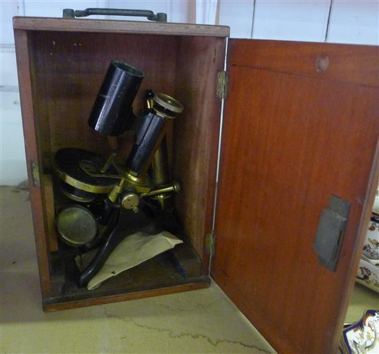 Cased microscope